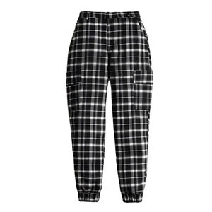 NWOT Hollister Ultra High-Rise Black & White Plaid Cargo Jogger Pants - XS
